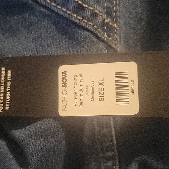 Denim Jumpsuit Medium Wash - XL - Picture 4 of 5